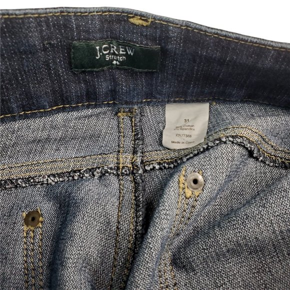 J.Crew Jeans Women's Size 31 Stretch Denim Straight Leg Wide Waistband Low Rise - Picture 6 of 6